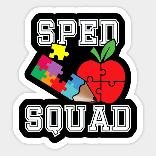 SPED Squad Special Education Teacher Gift SPED Squad Sticker by Tane Kagar